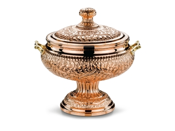 Elegant Bakır Çorba Servis Kasesi